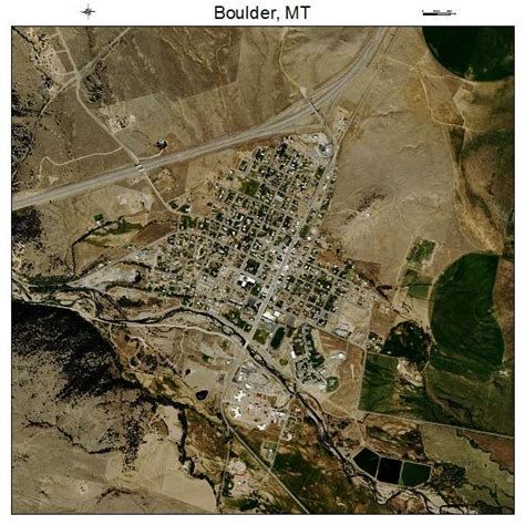 Aerial Photography Map of Boulder, MT Montana