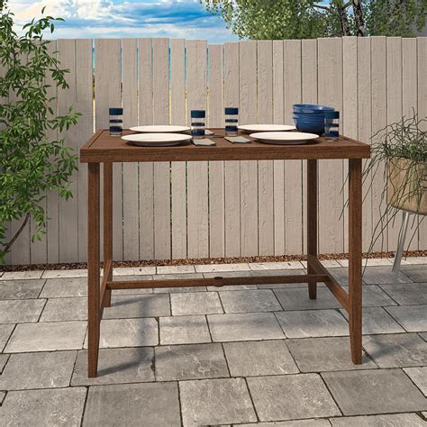 COSCO Outdoor Living, Patio Bar Table, Steel, Brown - Walmart.com