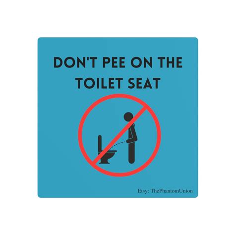 Don't Pee on the Toilet Seat Funny Bathroom Metal Art Sign - Etsy