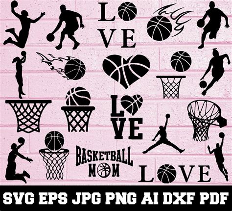 Basketball SVG Basketball Silhouette SVG Cut Files Basketball Bundle SVG Basketball Clipart ...