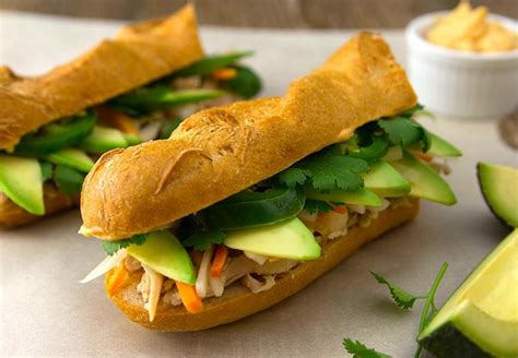 California Chicken Banh Mi Sandwich with Sriracha Mayo - California Avocados