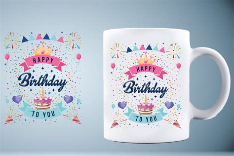 Happy Birthday Mug Design Graphic by Digital Panda · Creative Fabrica