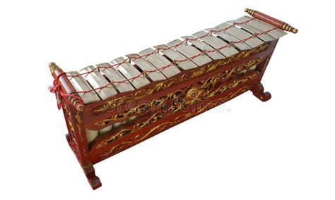 Indonesian Javanese Traditional Gamelan Music Instruments in White ...