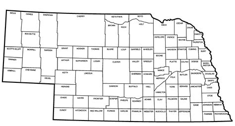 Map Nebraska Counties