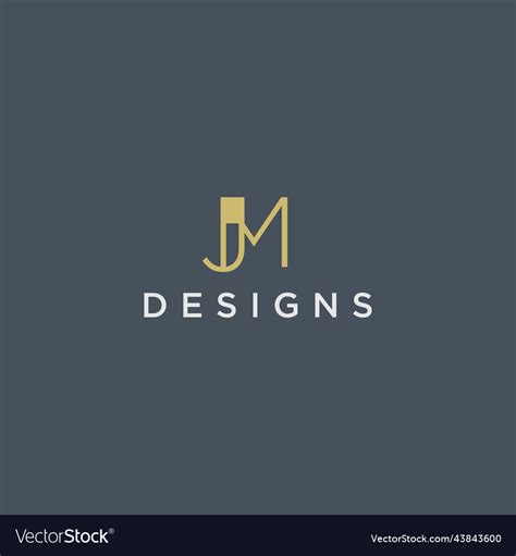 Jm creative logo design Royalty Free Vector Image