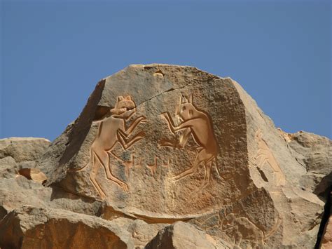 rock art of the Wadi Mathendoush (in the Libyan Sahara), which was created almost ten thousand ...