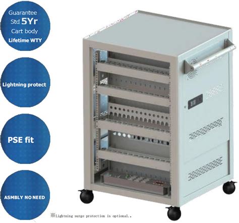 Public Wireless Two Point Lock Trolley Charging Cart Charging Vault Storage IPad Charging Cabinet