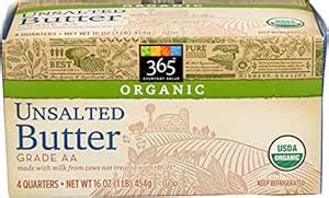 365 Everyday Value, Organic Butter Unsalted, 1 lb: Amazon.com: Grocery & Gourmet Food