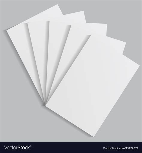 Stack of white sheets paper with shadows Vector Image