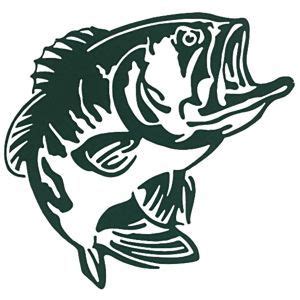 Bass Pro Shops Outdoor Action Decals - Bass | Silhouette stencil, Fish ...