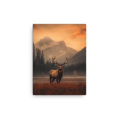 Elk Print on Canvas Lodge Wildlife Series Wildlife Refuge Wildlife ...