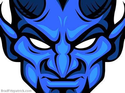 Blue Devil Head - Blue Devils Logo by Brad Fitzpatrick - Dribbble