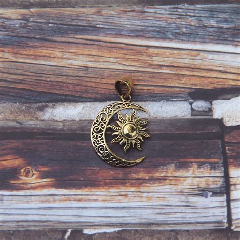 Boho Sun Moon Pendant - Etsy