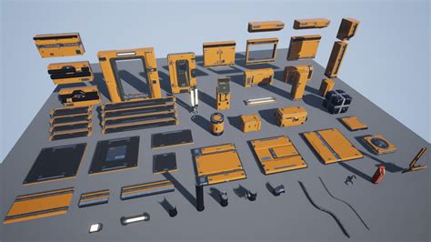 Creating Sci-Fi Modular Environment in UE4 Sci Fi Environment Interiors, Scifi Environment ...