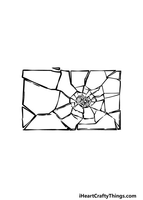 How To Draw Cracked Glass - Sinkforce15