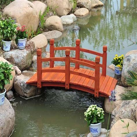 Solid Wooden Garden Pond Water Bridge Indoor/outdoor - Buy Water Bridge,Pond Water Bridge,Solid ...