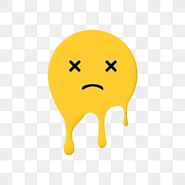 Melting Hd Transparent, Emoji Cartoon Melting, Emoticons, Surprised, Liquid PNG Image For Free ...