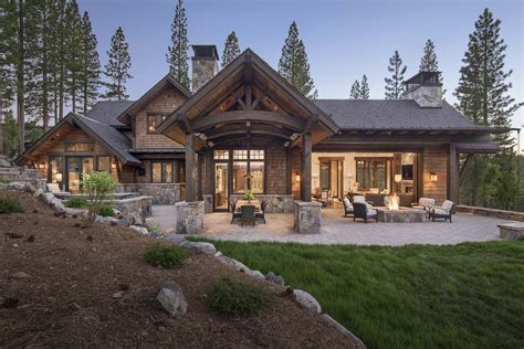 Gorgeous rustic mountain retreat with stylish interiors in Martis Camp | Mountain home exterior ...