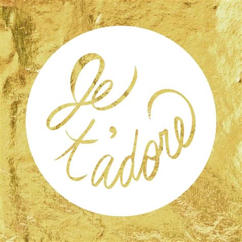 "Je t'adore" Yellow Canvas Wall Art by 5by5collective | iCanvas