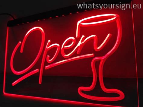 Bar Open - LED neon sign light display made of the best-quality clear plastic and briliant ...