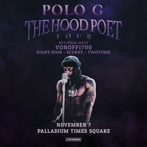 POLO G: THE HOOD POET TOUR 2024 - Moved to Irving Plaza - Palladium ...