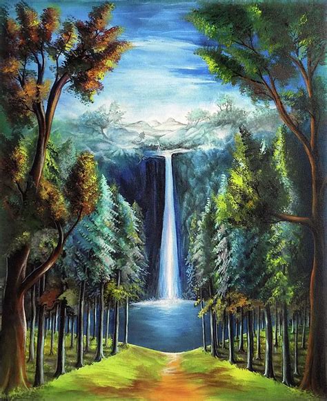 Asp Arts Art Shop | Beautiful scenery pictures, Scenery pictures, Waterfall paintings