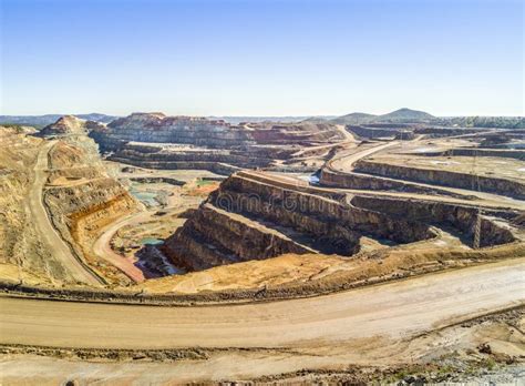 Aerial View of Huge, Open Pit Mine Stock Image - Image of color, industrial: 112552761