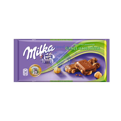 Milka Chocolate With Whole Hazelnuts 100G - Euro Food Deals