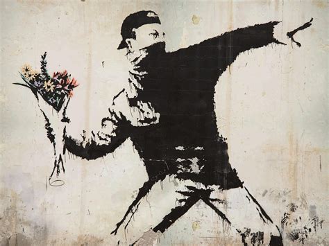 Banksy Puzzle - Urban Art Graffiti - Flower Thrower | 4D Puzzle | 4D Cityscape