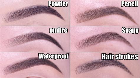 6 Different Eyebrow Styles | HOW TO Fill In Your Eyebrows Tutorial - YouTube