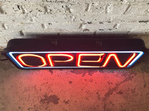 Vintage Neon "Open" Sign at 1stDibs