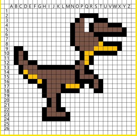 Velociraptor Pixel Art : gratuito da guardare e scaricare