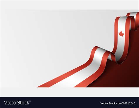 Canada ribbon flag background Royalty Free Vector Image