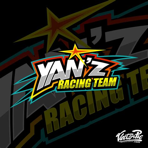 racing-team-design-sticker-free-vector | VECTORPIC