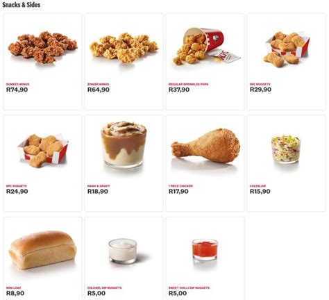 KFC Menu Prices & Specials