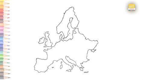 Map Outline, Outline Drawings, Easy Drawings, Europe Map, World Map, Quick, Art, Art Background ...