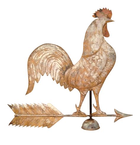 Antique Copper Rooster Weathervane | Chairish