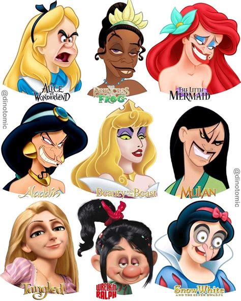 Disney Princesses and Villains Face swap - Những nàng công chúa Disney người hâm mộ Art ...