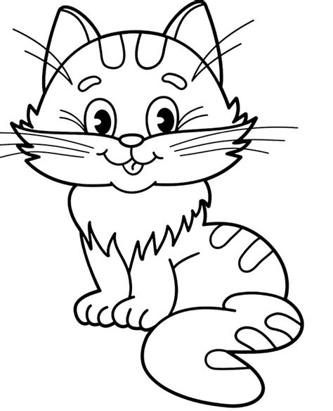 Printable Kitty Cat Coloring Pages