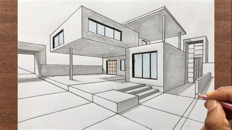 Modern House Drawing Easy - bmp-dolla