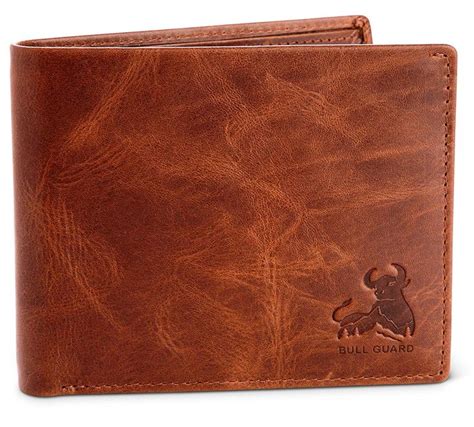 Bull Guard Mens RFID Blocking Bifold Wallet Soft Genuine Leather Brown Western | Mens leather ...