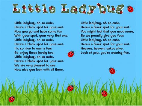 A Teacher's Touch: Little Ladybug Song Freebie