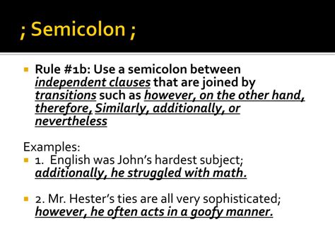 PPT - Semicolon, colon, Run-on Sentences PowerPoint Presentation, free ...