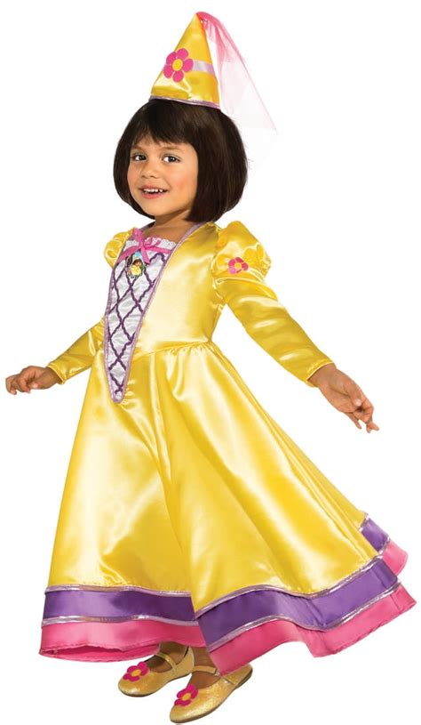 Girls Yellow Princess Dora Costume - Walmart.com - Walmart.com