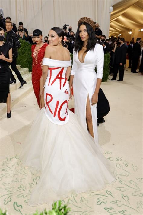 AOC turns heads at Meta Gala with 'Tax the Rich' dress