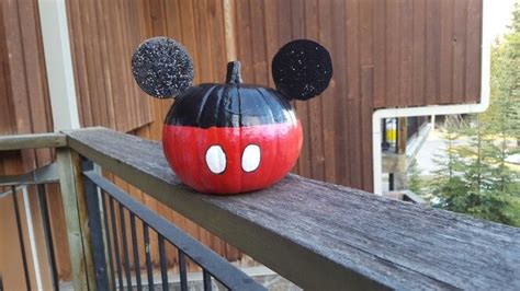 Mickey Mouse Painted Pumpkin