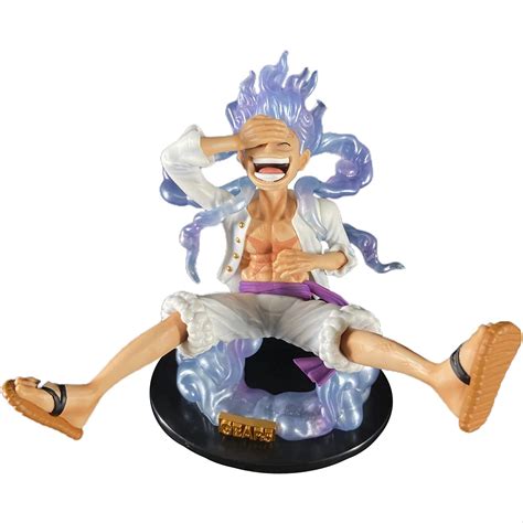 Buy One Piece Laughing Luffy Gear 5 Action Figure Collectible Statue with Stand (Luffy Gear 5 ...