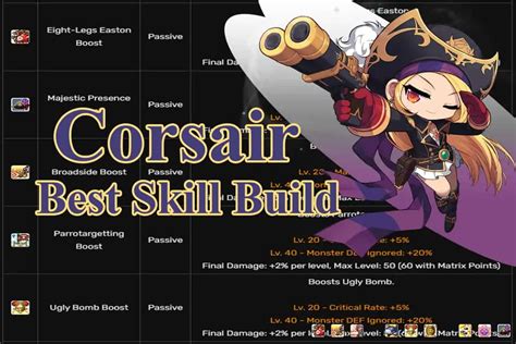 Corsair Best Skill Build and Guide MapleStory