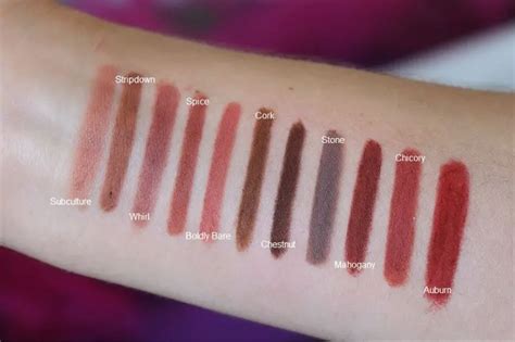 Review: 29 MAC Lip Liner Shades Swatches - Spice to Cherry