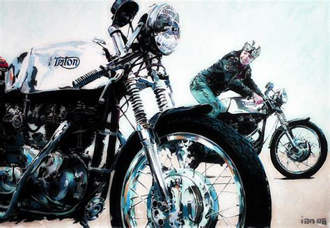 Vintage Motorcycle art #3 | Inazuma café racer